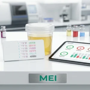 Examen que detecta la presencia o ausencia de metabolitos de 6 categorías de drogas en una muestra de orina para fines laborales o legales.