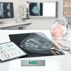 Estudio mamográfico que evalúa una sola mama (unilateral) o una pieza quirúrgica (espécimen) para detectar alteraciones en el tejido mamario.