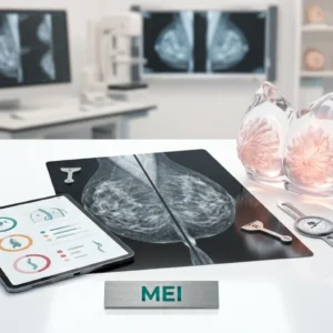 Estudio mamográfico que evalúa ambas mamas simultáneamente para detectar alteraciones en el tejido mamario.