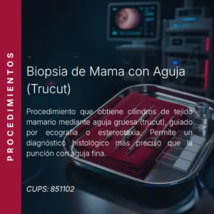 Biopsia de mama con aguja trucut y precio en línea, centro de imagen aliado de MEI.