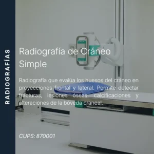Radiografía de cráneo simple con precio en línea, centro de imagen aliado de MEI.