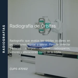 Radiografía de órbitas con precio en línea, centro de imagen aliado de MEI.