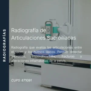 Radiografía de articulaciones sacroilíacas con precio en línea, centro de imagen aliado de MEI.