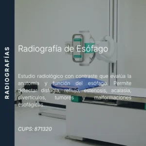 Radiografía de esófago con precio en línea, centro de imagen aliado de MEI.