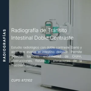 Radiografía de tránsito intestinal con doble contraste y precio en línea, centro de imagen aliado de MEI.
