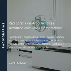 Radiografía de articulaciones acromioclaviculares comparativas con precio en línea, centro aliado de MEI.