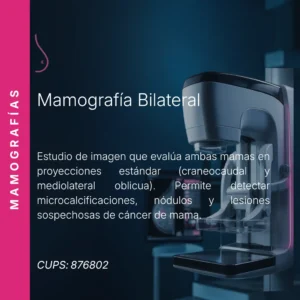 Mamografía bilateral con precio en línea, centro de imagen aliado de MEI.