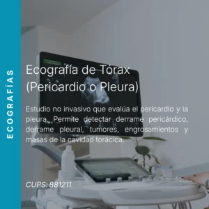 Ecografía de tórax (pericardio o pleura) con precio en línea, centro de imagen aliado de MEI.