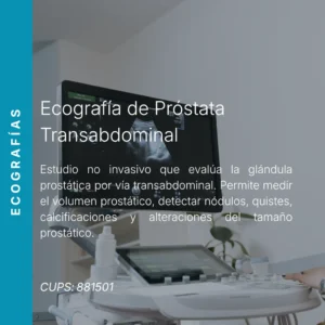 Ecografía de próstata transabdominal con precio en línea, centro de imagen aliado de MEI.