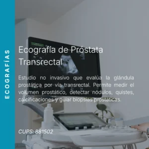 Ecografía de próstata transrectal con precio en línea, centro de imagen aliado de MEI.