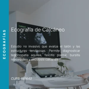 Ecografía de calcáneo o talón con precio en línea, centro de imagen aliado de MEI.
