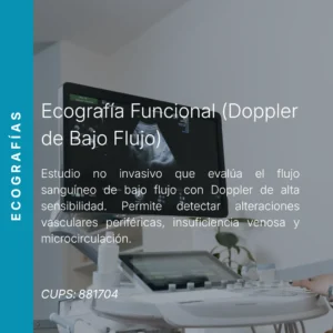 Ecografía funcional con Doppler de bajo flujo con precio en línea, centro aliado de MEI.