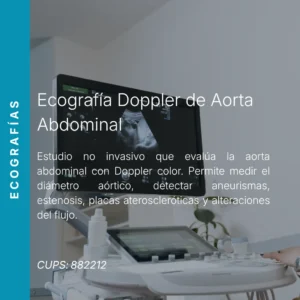 Ecografía Doppler de aorta abdominal con precio en línea, centro de imagen aliado de MEI.