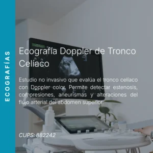 Ecografía Doppler de tronco celíaco con precio en línea, centro de imagen aliado de MEI.