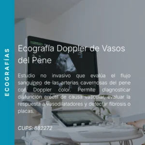 Ecografía Doppler de vasos del pene con precio en línea, centro aliado de MEI.