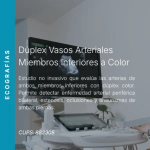 Dúplex de vasos arteriales de ambos miembros inferiores a color con precio en línea, centro aliado de MEI.