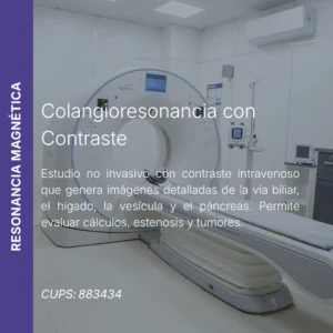 Colangioresonancia con contraste y precio en línea, centro de imagen aliado de MEI.