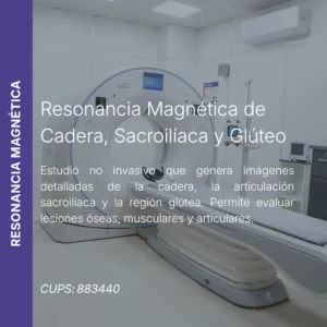 Resonancia magnética de cadera, sacroilíaca y glúteo con precio en línea, centro aliado de MEI.