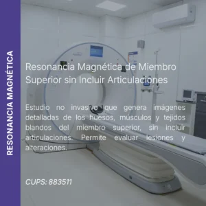 Resonancia magnética de miembro superior sin articulaciones con precio en línea, centro aliado de MEI.