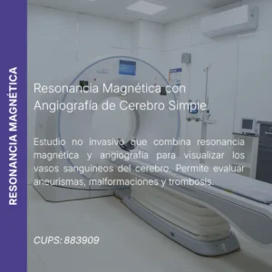 Resonancia magnética con angiografía de cerebro simple y precio en línea, centro aliado de MEI.