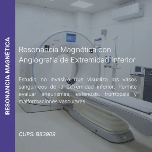 Resonancia magnética con angiografía de extremidad inferior y precio en línea, centro aliado de MEI.
