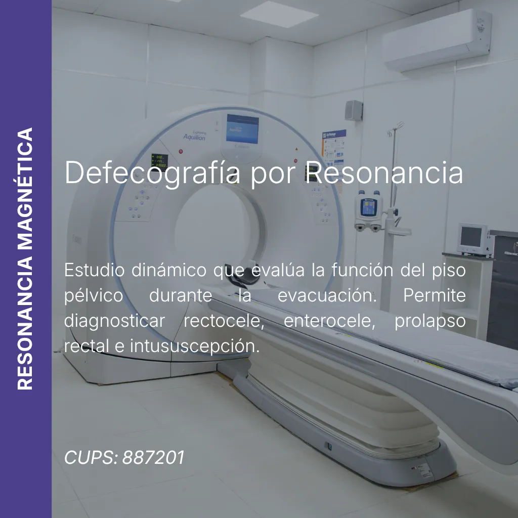 Defecografía por resonancia magnética con precio en línea, centro de imagen aliado de MEI.