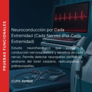 Neuroconducción por cada extremidad (cada nervio) con precio en línea, centro aliado de MEI.