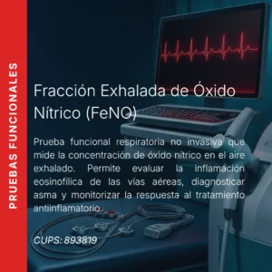 Fracción exhalada de óxido nítrico (FeNO) con precio en línea, centro aliado de MEI.