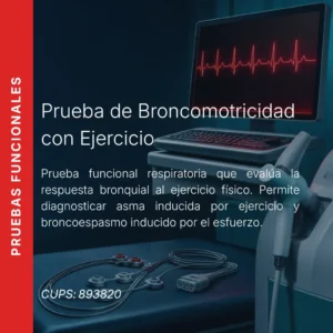 Prueba de broncomotricidad con ejercicio con precio en línea, centro aliado de MEI.