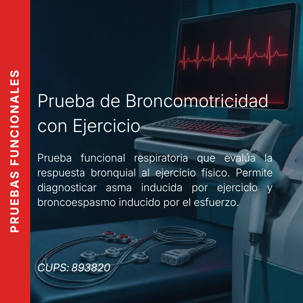 Prueba de broncomotricidad con ejercicio con precio en línea, centro aliado de MEI.