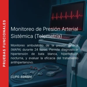 Monitoreo de presión arterial sistémica (telemetría) con precio en línea, centro aliado de MEI.