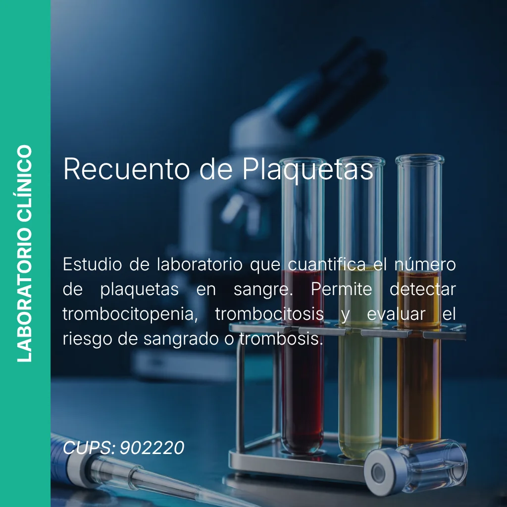 Recuento de Plaquetas - Precio MEI