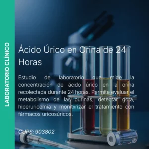 Ácido Úrico en Orina de 24 Horas - Precio