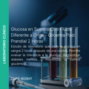 Glicemia Post Prandial 2 Horas - Precio