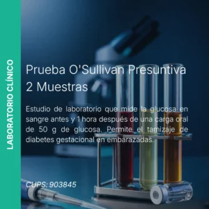 Prueba O'Sullivan Presuntiva - Precio