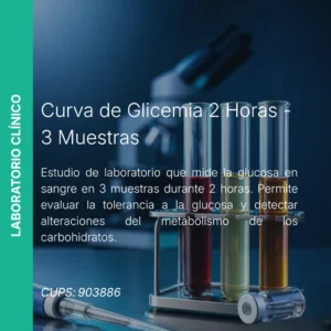 Curva de Glicemia 2 Horas 3 Muestras - Precio