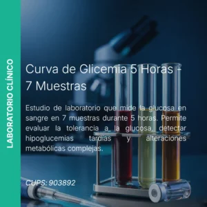 Curva de Glicemia 5 Horas 7 Muestras - Precio