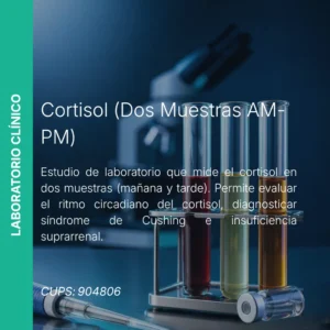 Cortisol Dos Muestras AM-PM - Precio
