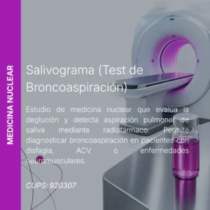 Salivograma (test de broncoaspiración) con precio en línea, centro de imagen aliado de MEI.