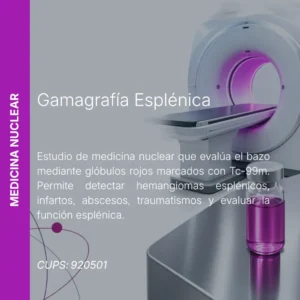 Gamagrafía esplénica con precio en línea, centro de imagen aliado de MEI.