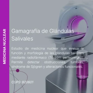 Gamagrafía de glándulas salivales con precio en línea, centro aliado de MEI.