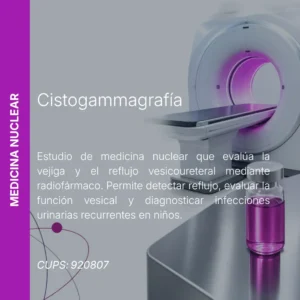 Cistogammagrafía con precio en línea, centro de imagen aliado de MEI.
