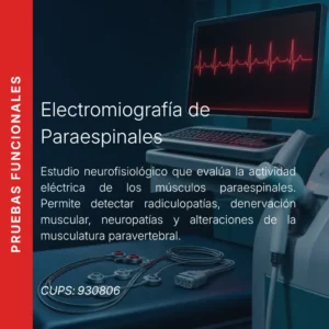 Electromiografía de paraespinales con precio en línea, centro aliado de MEI.