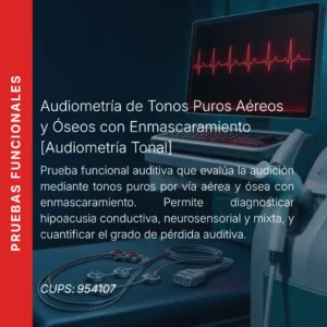 Audiometría de tonos puros aéreos y óseos con enmascaramiento (audiometría tonal) con precio en línea, centro aliado de MEI.