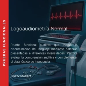 Logoaudiometría normal con precio en línea, centro de imagen aliado de MEI.