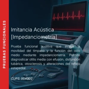 Imitancia acústica (impedanciometría) con precio en línea, centro aliado de MEI.